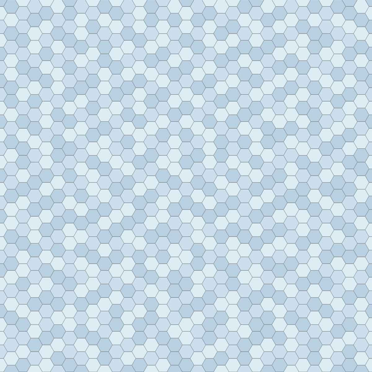 Wandpaneel Hexagon, lichtblauw, mat